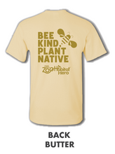 Load image into Gallery viewer, John Ball Zoo Hero T shirt with Bee design on front and back