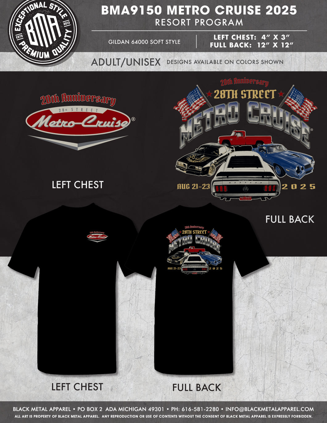 Official 2025 Main Event T shirt in black