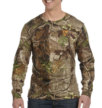 Load image into Gallery viewer, All Weather Seal MENS Code Five Men&#39;s Realtree Camo Long-Sleeve T-Shirt in APG