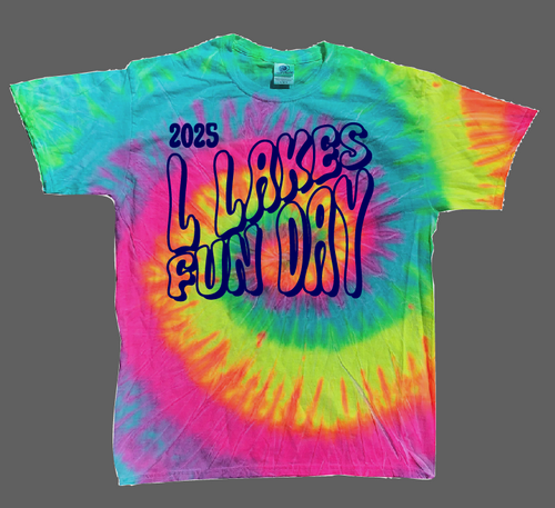 DIY (blank white) Fun Day and L Lakes Short sleeve t shirt for Tie Dye event