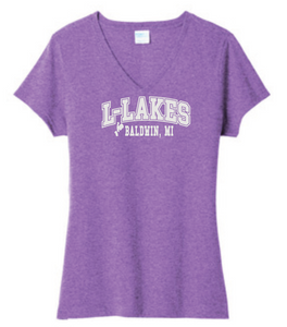 L Lakes Ladies V Neck shirt