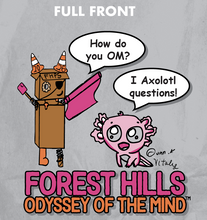 Load image into Gallery viewer, Forest Hills 2026 Odyssey of the Mind ADULT CREWNECK SWEATSHIRT FRONT ONLY