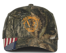 Load image into Gallery viewer, All Weather Seal Camo hat with AWS embroidered in hunter orange
